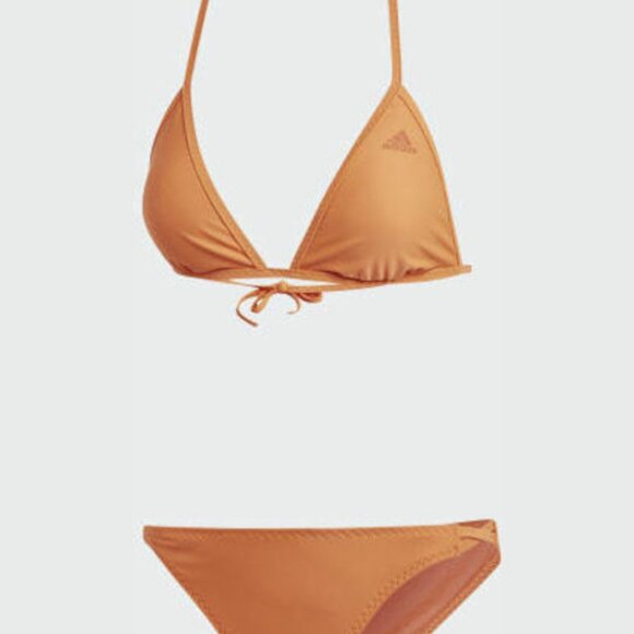 ADIDAS womens 16" 3-Stripes Swim Suit orange DY6374 - Picture 7 of 7